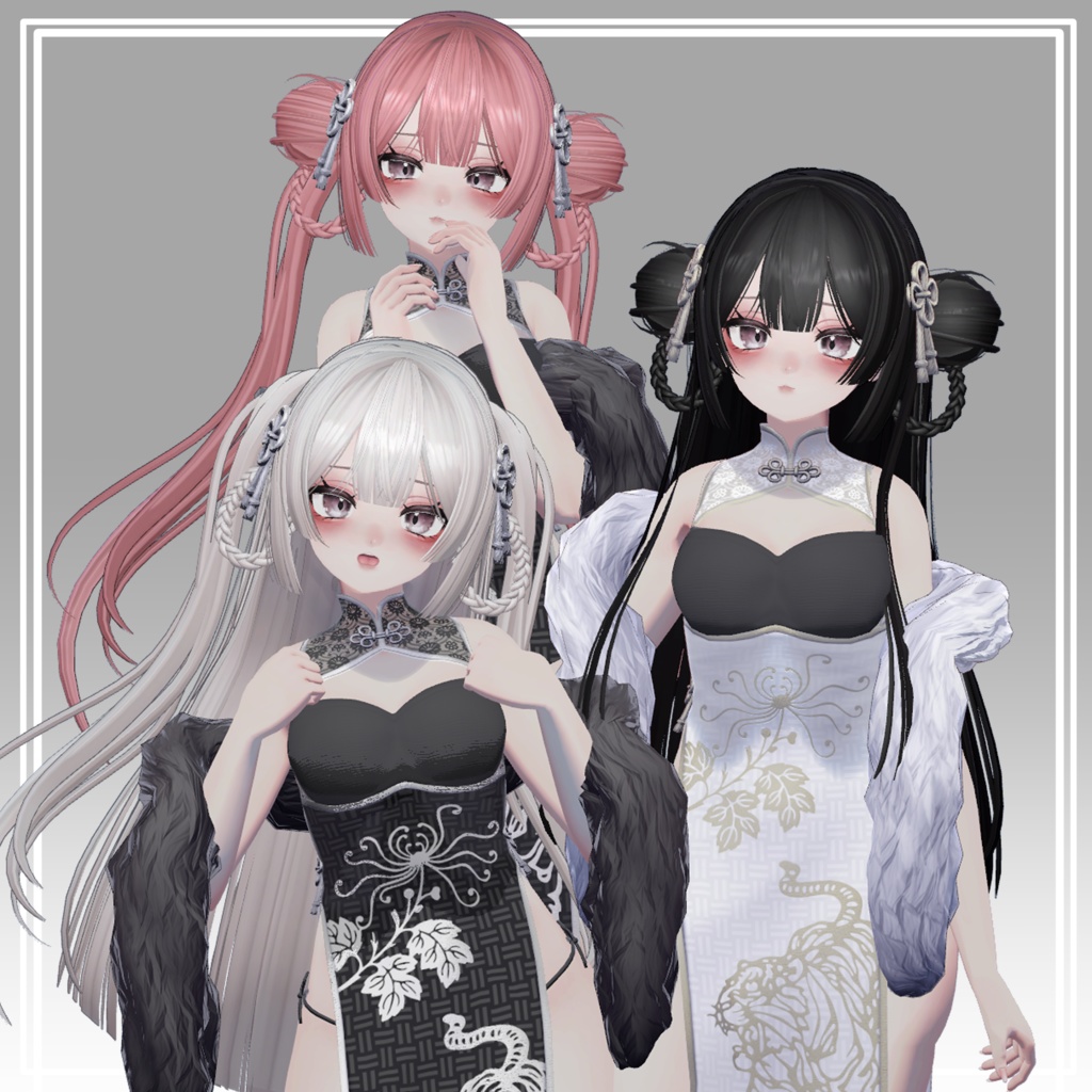 【VRC想定】4way+3春節姫カットヘア