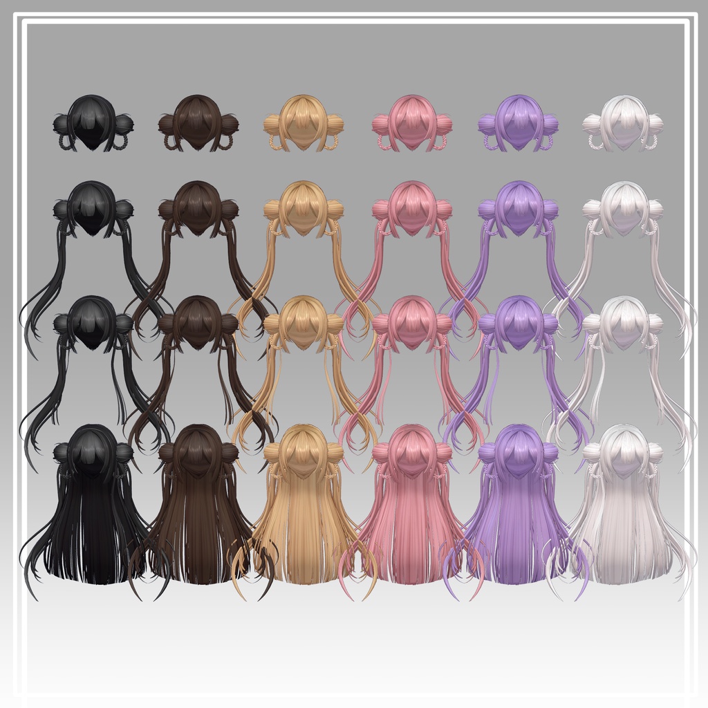 【VRC想定】4way+3春節姫カットヘア