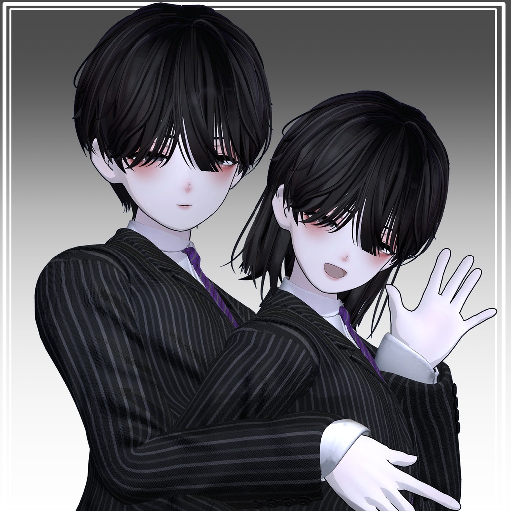 【VRC想定】3way+1 MY LOVE Short & Half Up Hair