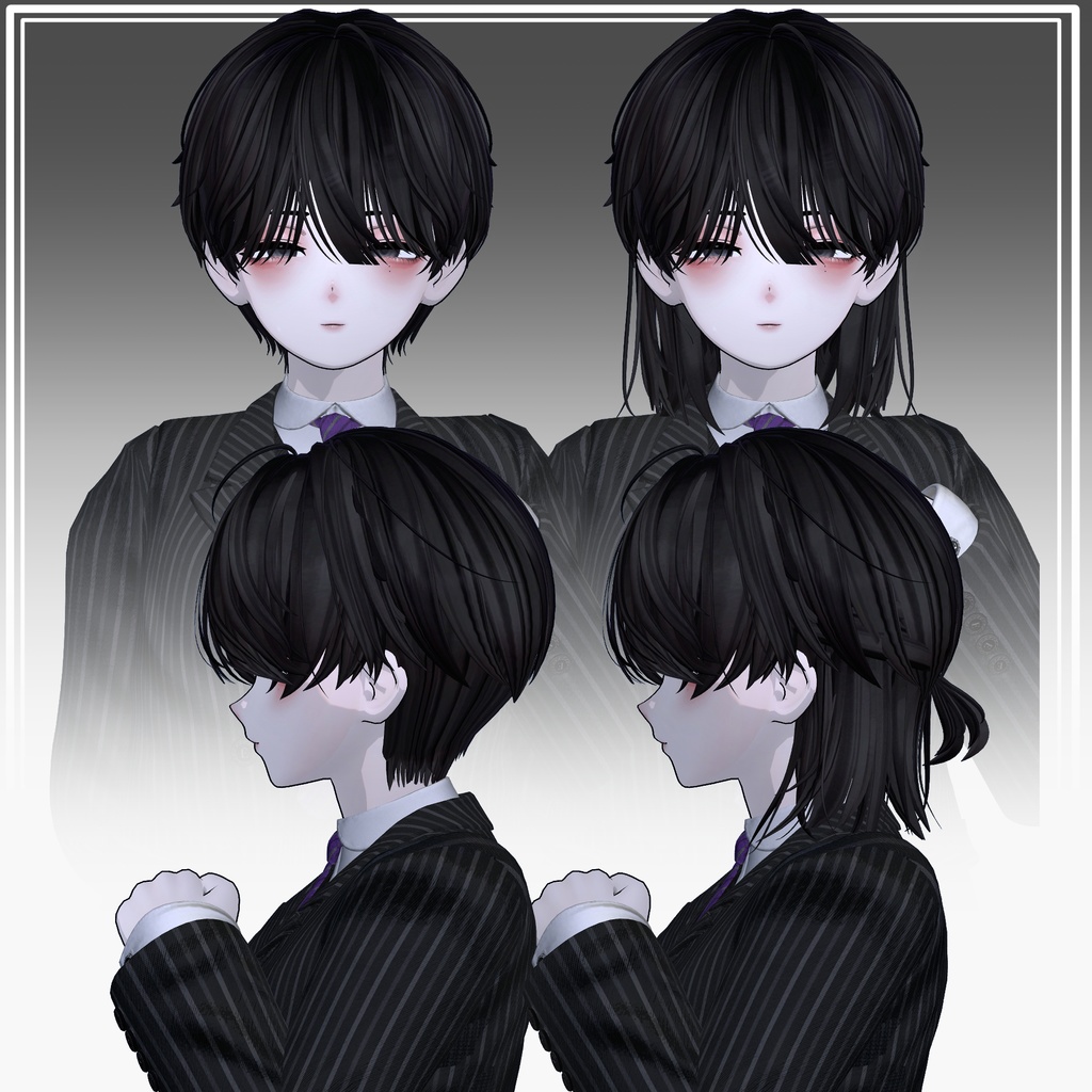 【VRC想定】3way+1 MY LOVE Short & Half Up Hair