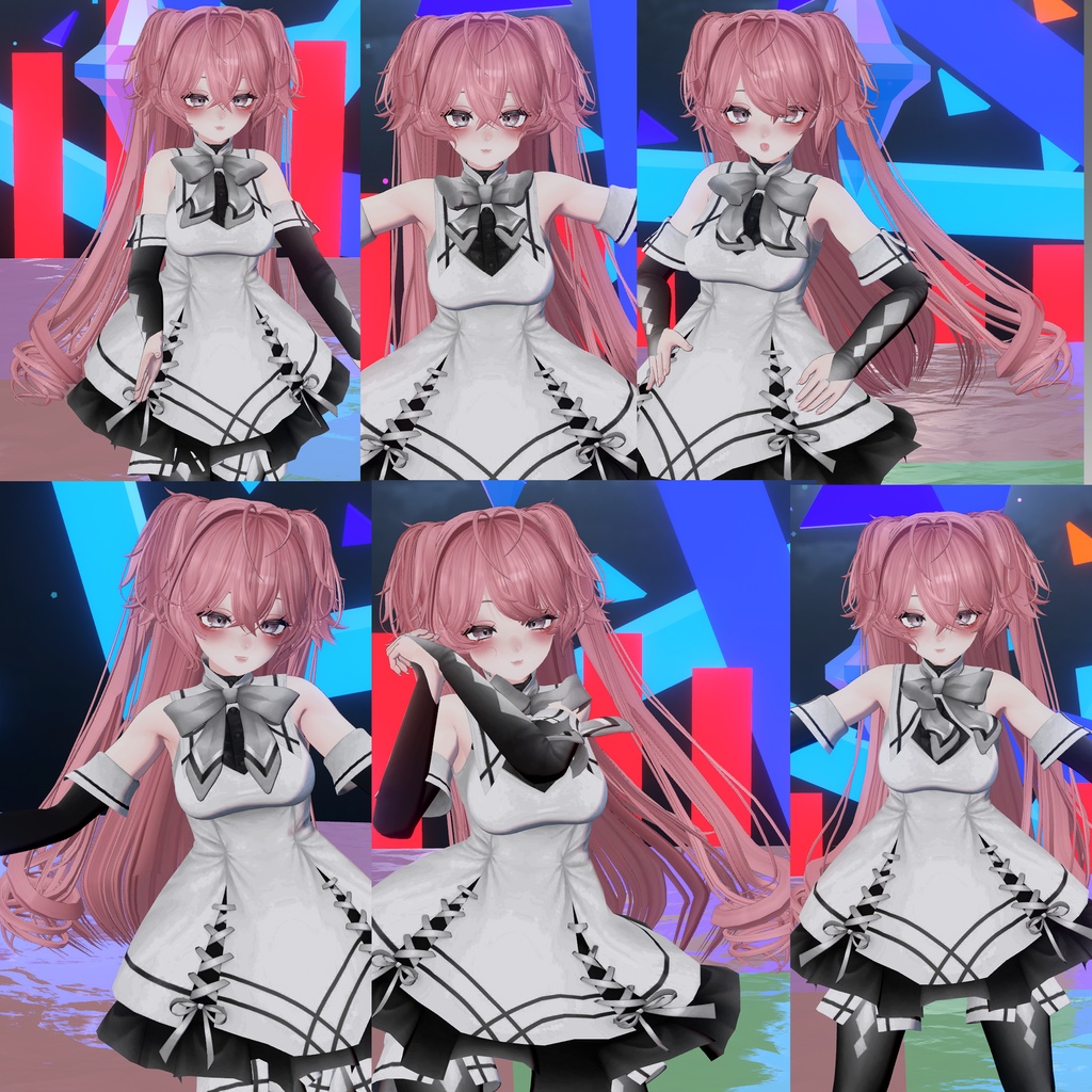 【VRC想定】3way×3小悪魔ツーサイドツインテール