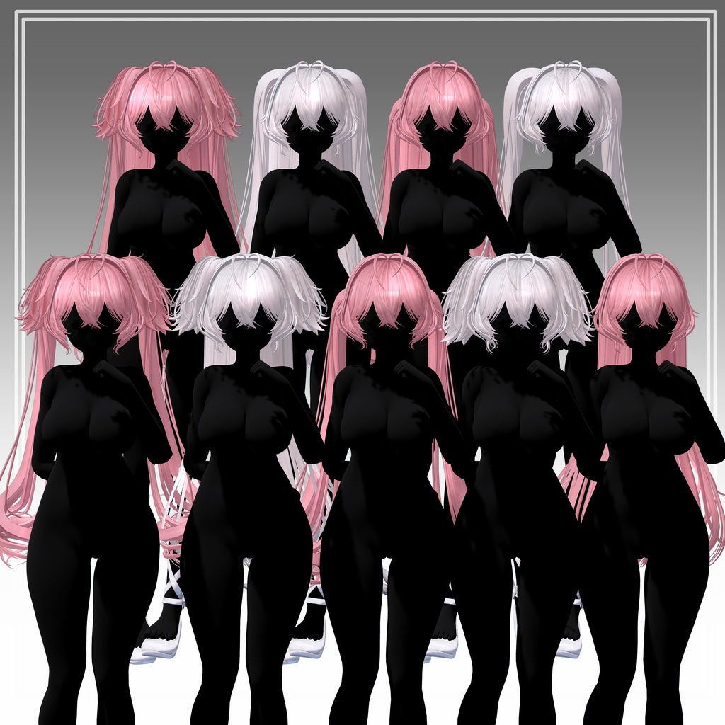 【VRC想定】3way×3小悪魔ツーサイドツインテール