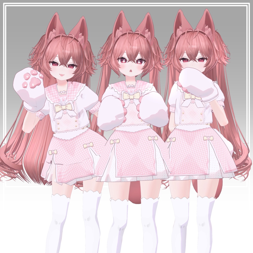 【VRC想定】3way×3小悪魔ツーサイドツインテール