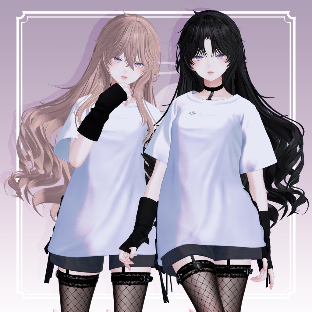 【VRC想定】3way+2 あんでも♡エンジェルツーサイドツインテールヘア