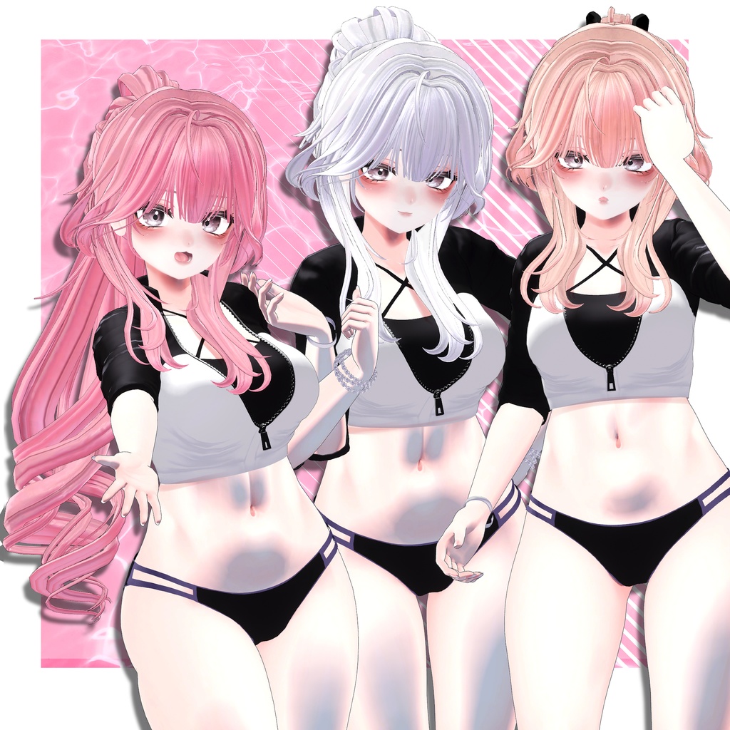 【VRC想定】3way PBB UP do Hair