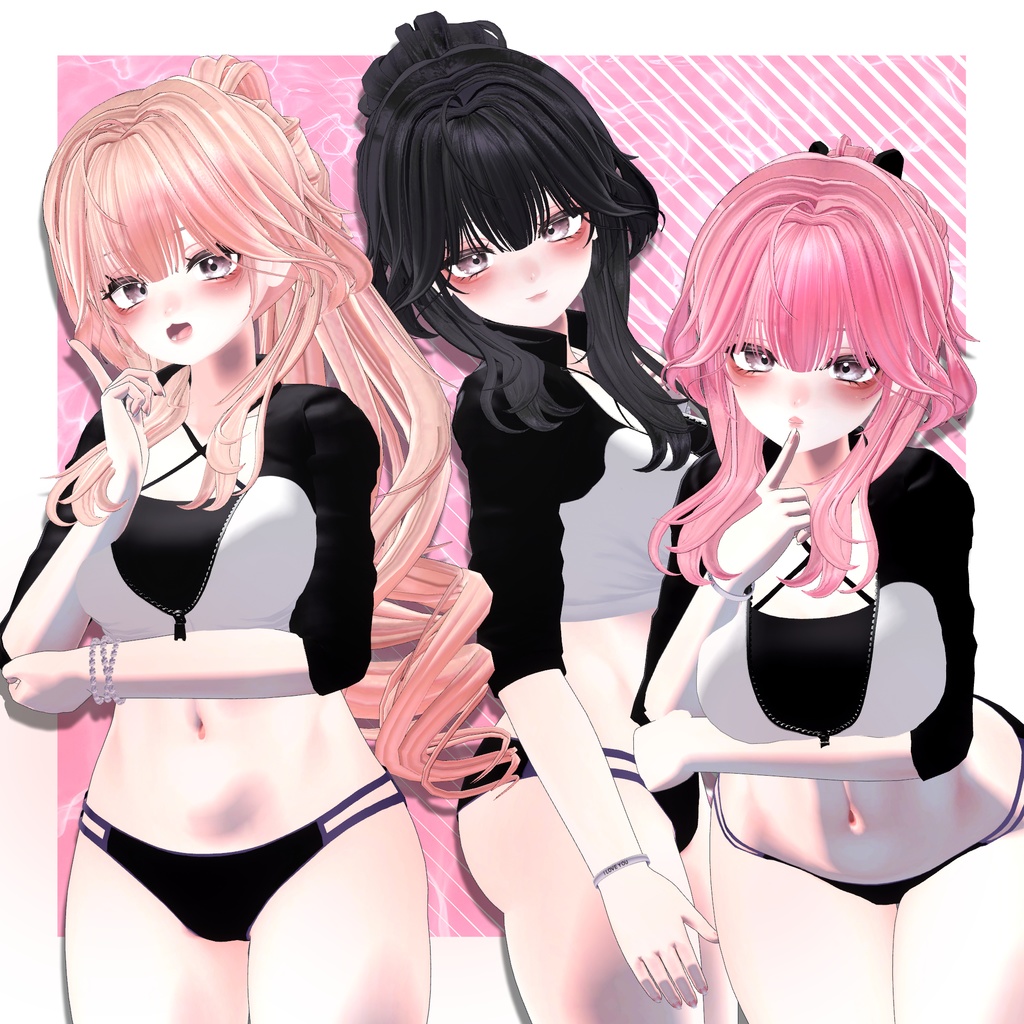 【VRC想定】3way PBB UP do Hair