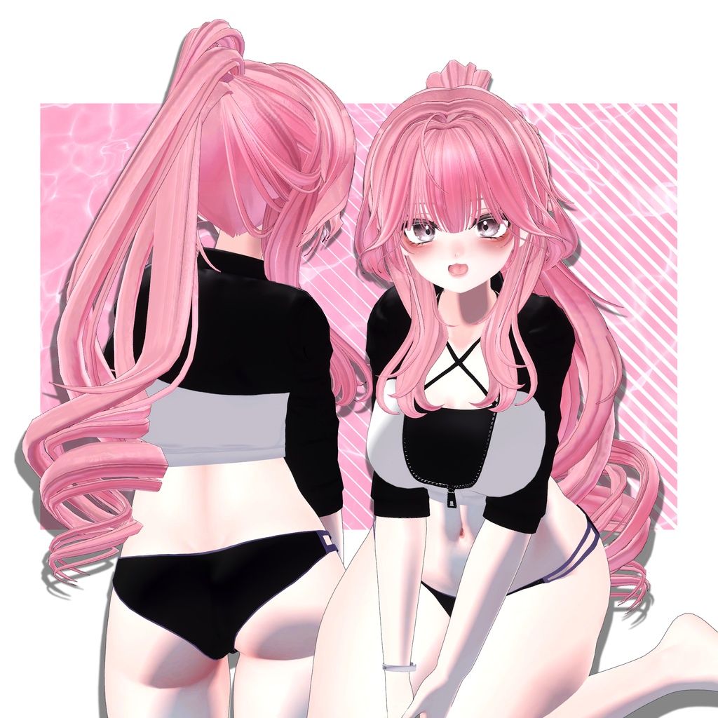 【VRC想定】3way PBB UP do Hair