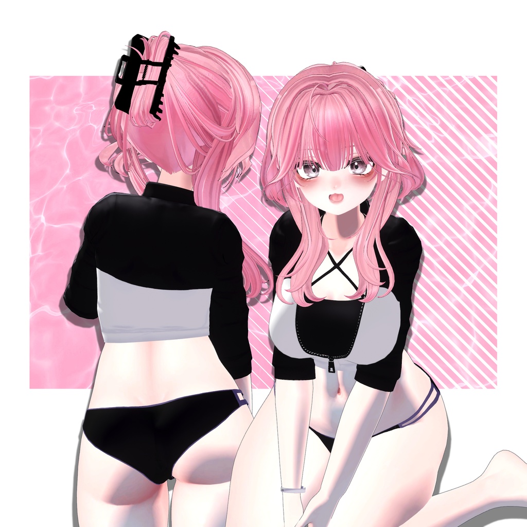 【VRC想定】3way PBB UP do Hair