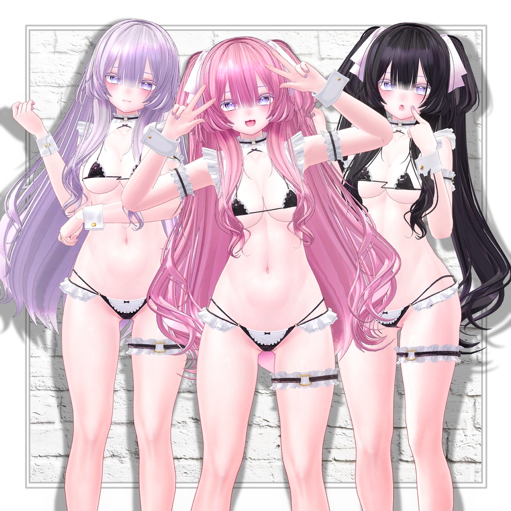 【VRC想定】3way×3 Shih Tzu Hair