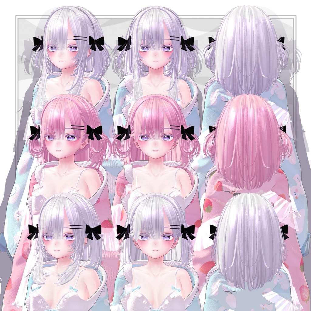 【VRC想定】2way+3 MINIMUM ボブ Hair