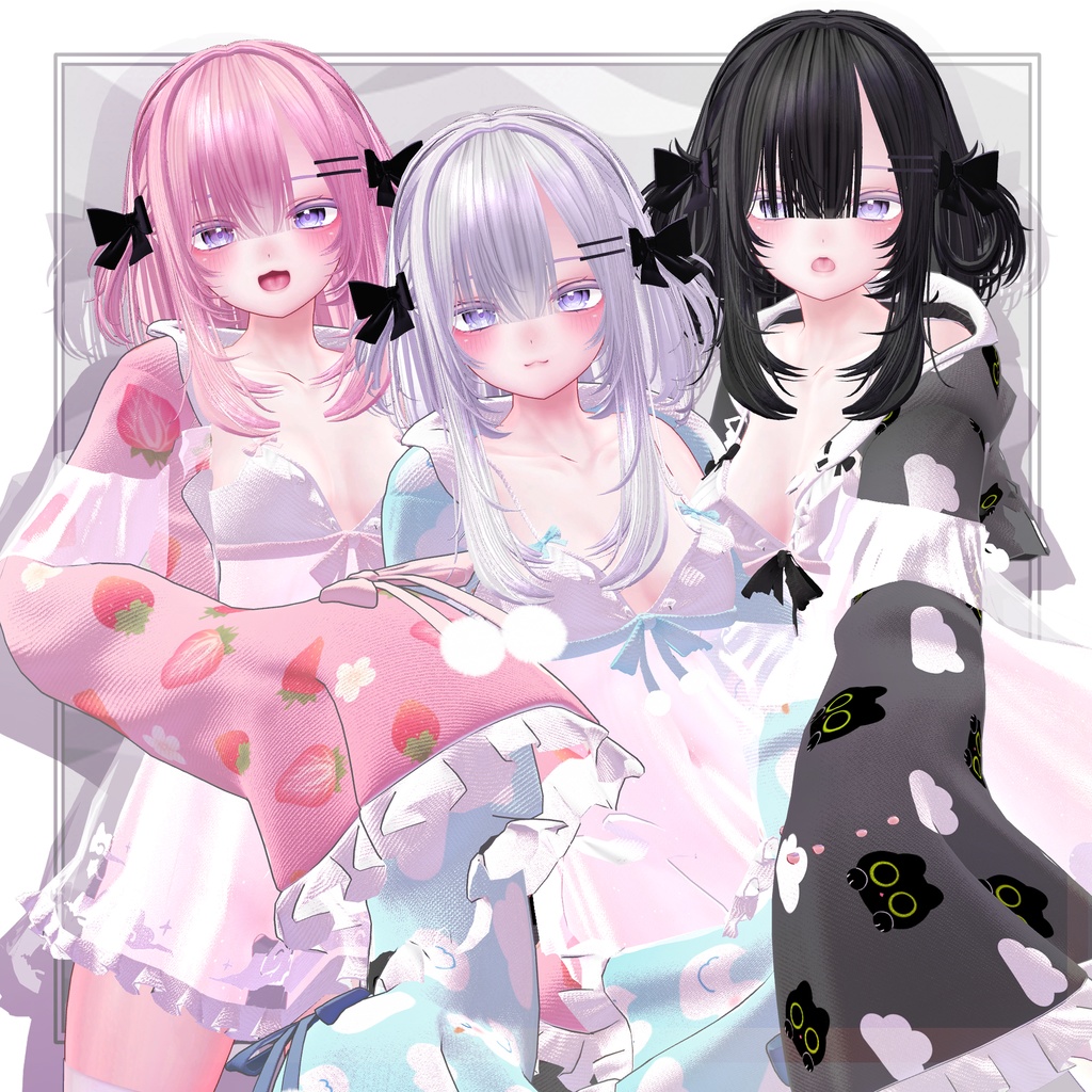 【VRC想定】2way+3 MINIMUM ボブ Hair