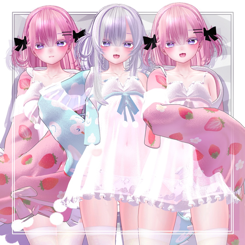 【VRC想定】2way+3 MINIMUM ボブ Hair