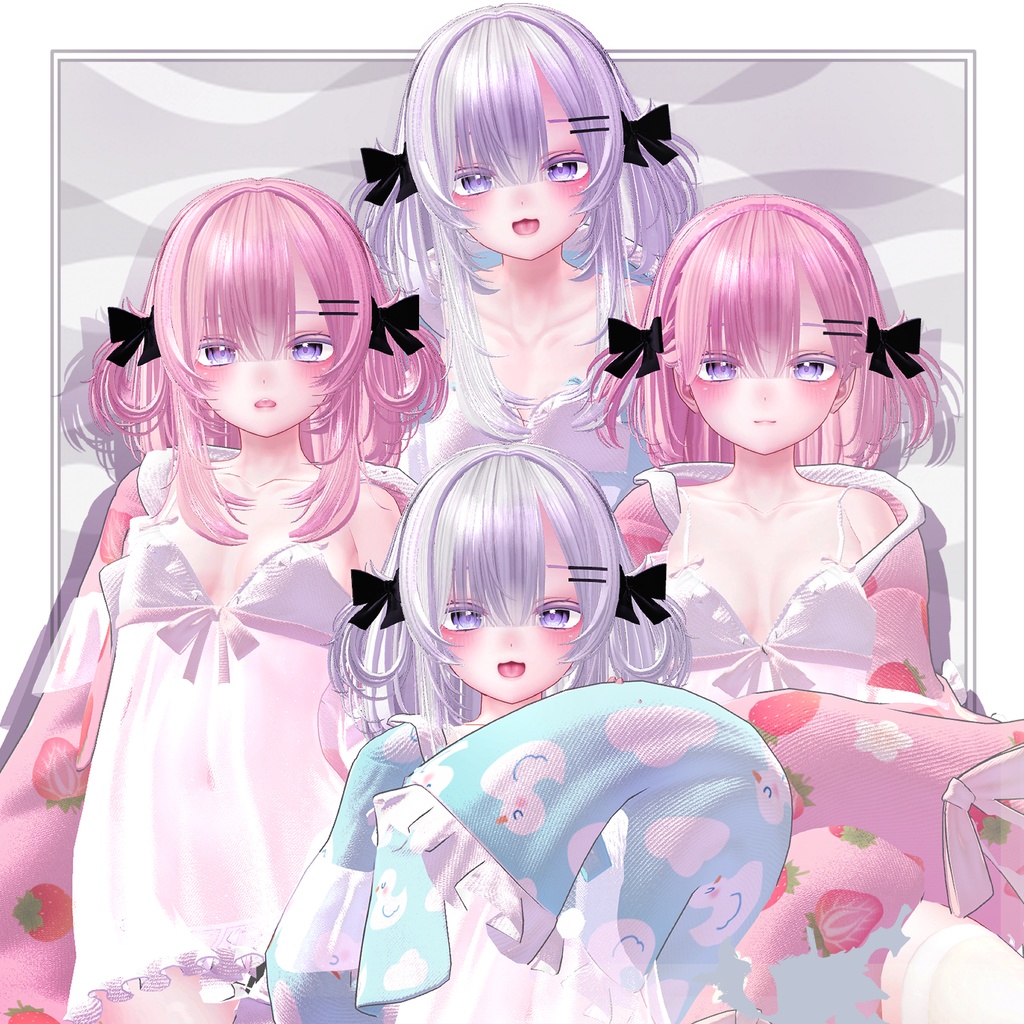 【VRC想定】2way+3 MINIMUM ボブ Hair