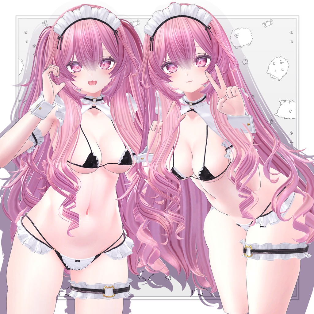 【VRC想定】3way+2 LOVE it Rabbit Hair