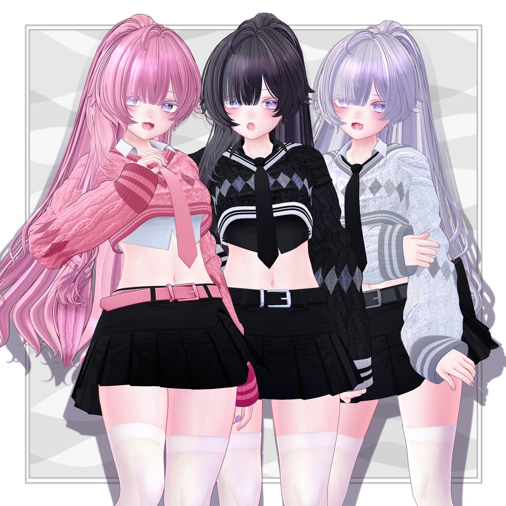 [VRC to be determined] 3way + 2 PWS Hair pack