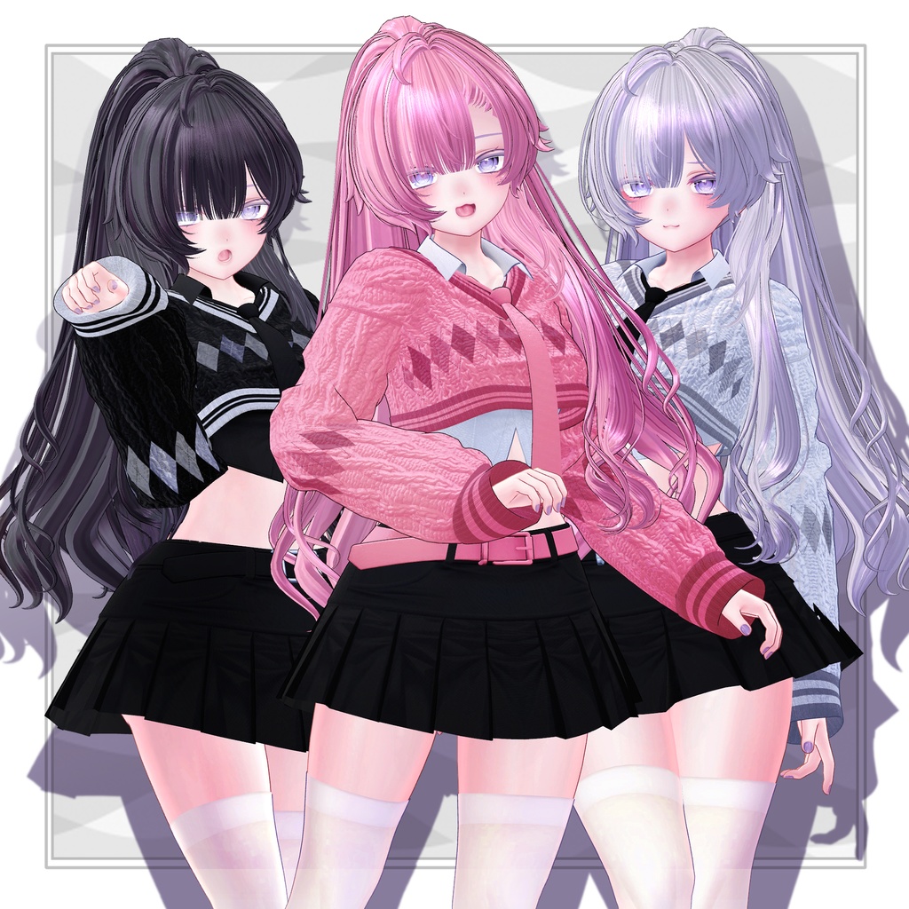 [VRC to be determined] 3way + 2 PWS Hair pack