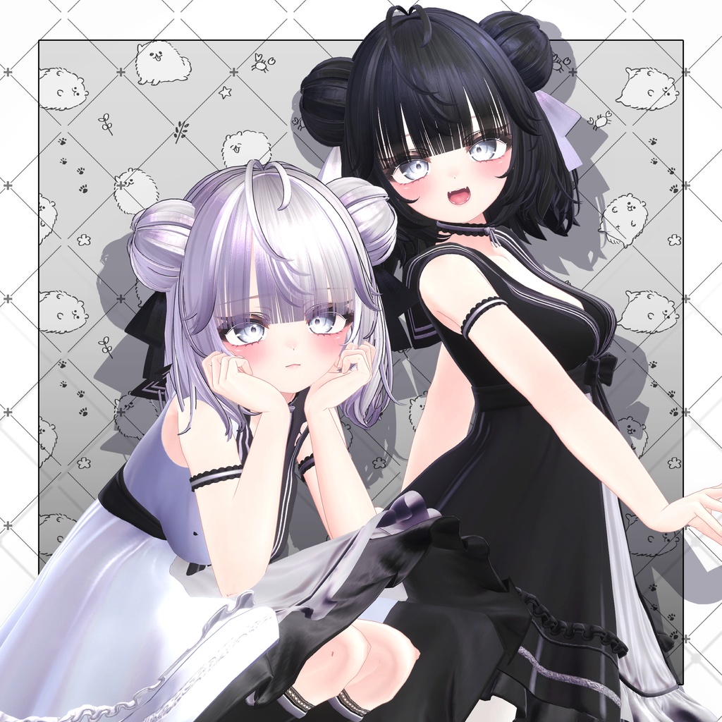 【VRC想定】おりぼんクマベアヘア