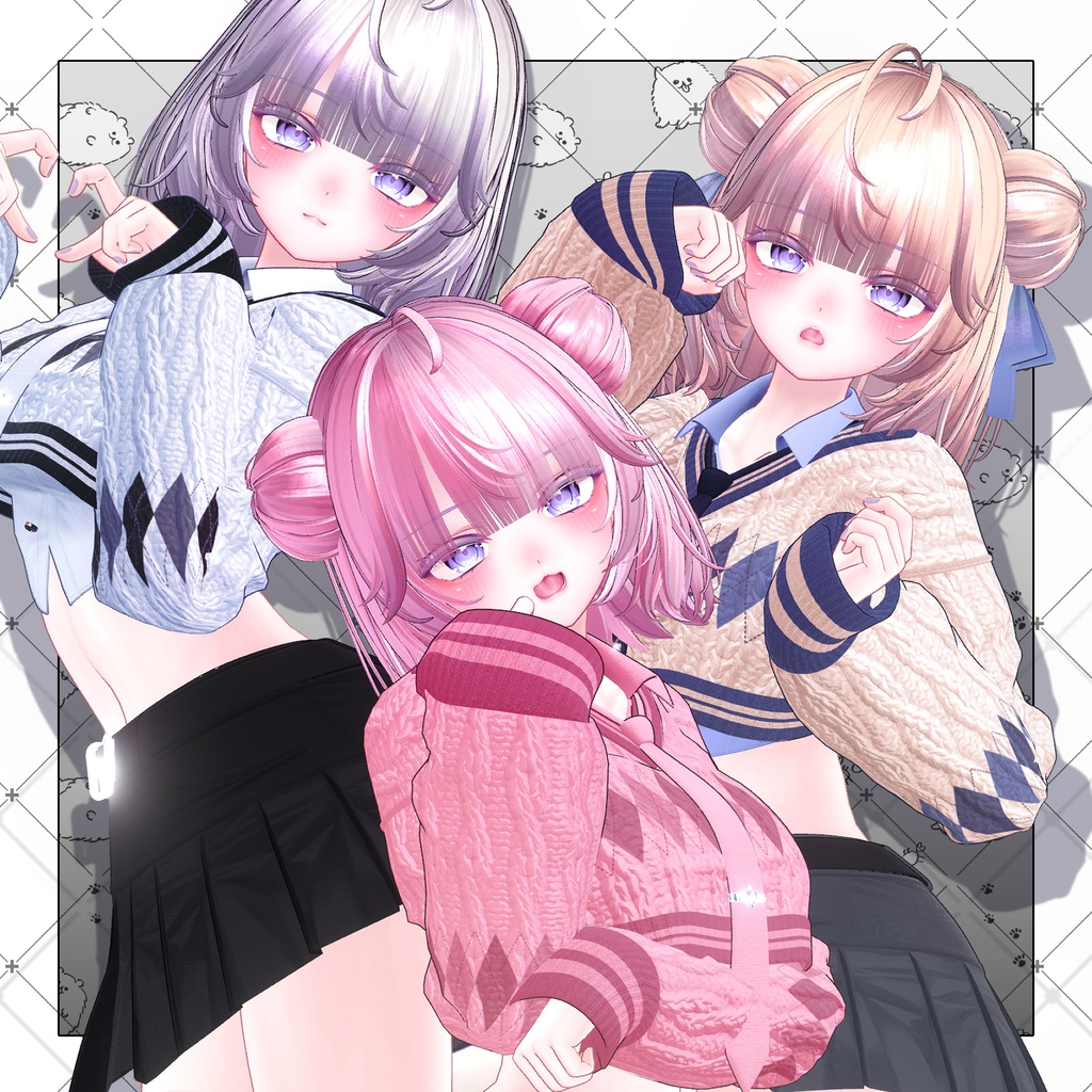 【VRC想定】おりぼんクマベアヘア