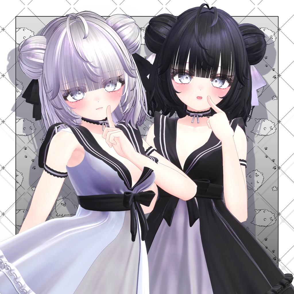 【VRC想定】おりぼんクマベアヘア