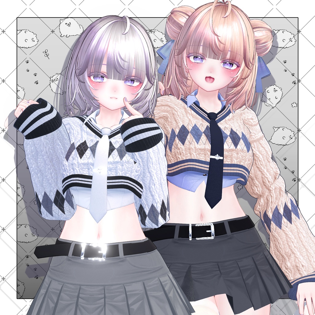 【VRC想定】おりぼんクマベアヘア