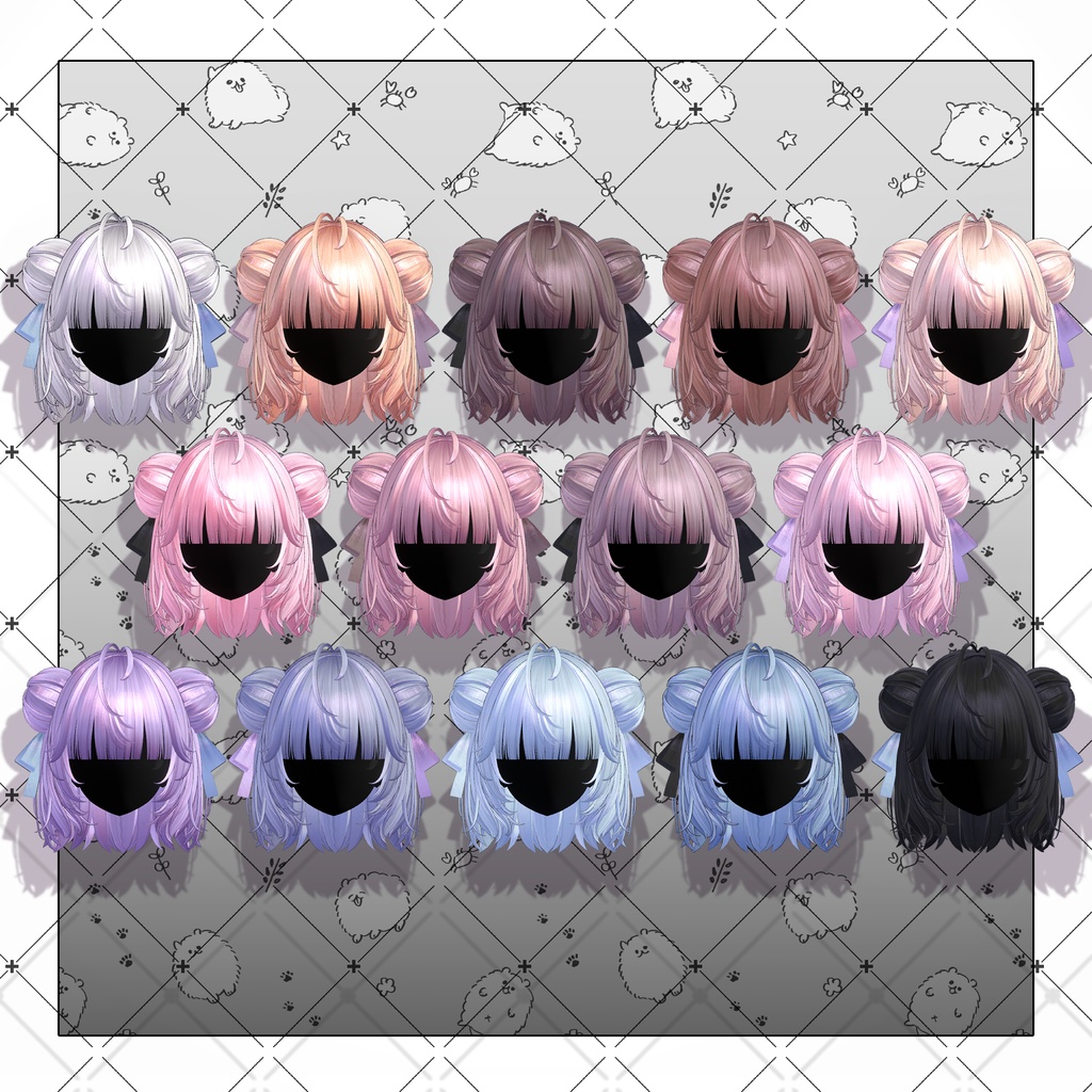 【VRC想定】おりぼんクマベアヘア