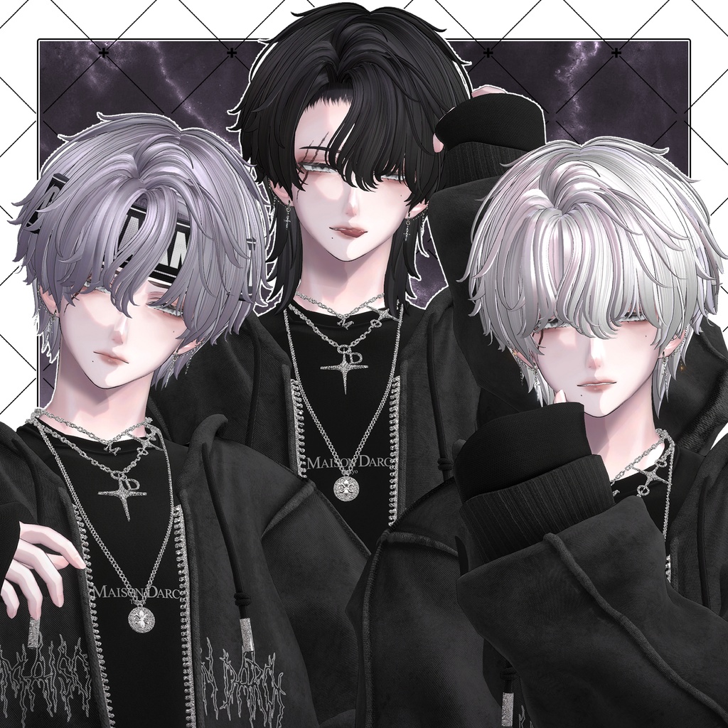 【VRC想定】MY CRUSH Short wolf hair