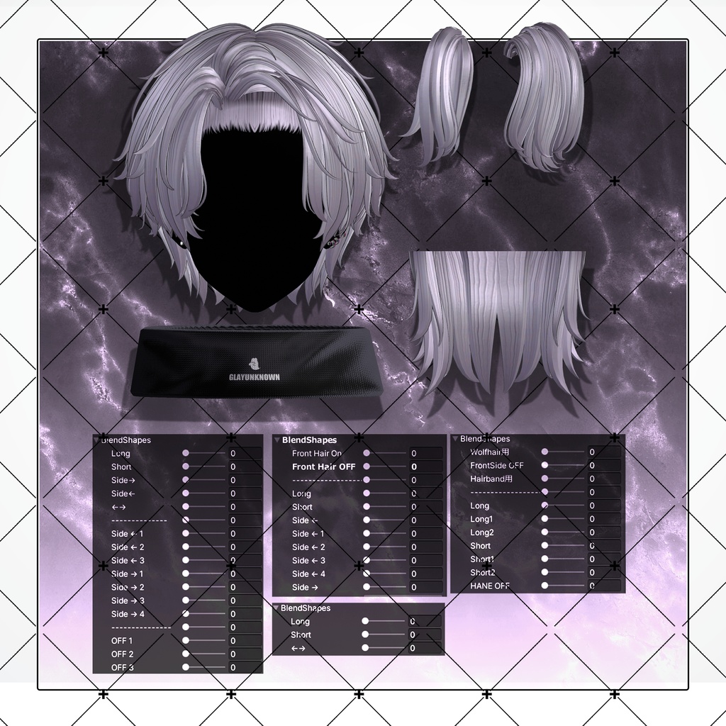 【VRC想定】MY CRUSH Short wolf hair