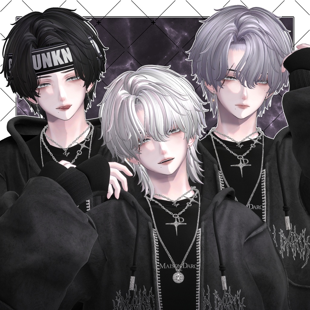 【VRC想定】MY CRUSH Short wolf hair