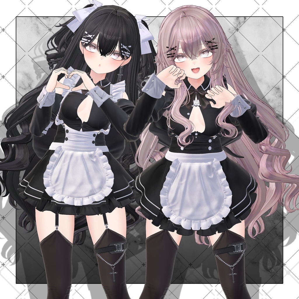 【VRC想定】Criada Two Side Twin Tail Hair ✖ Chocolate rice