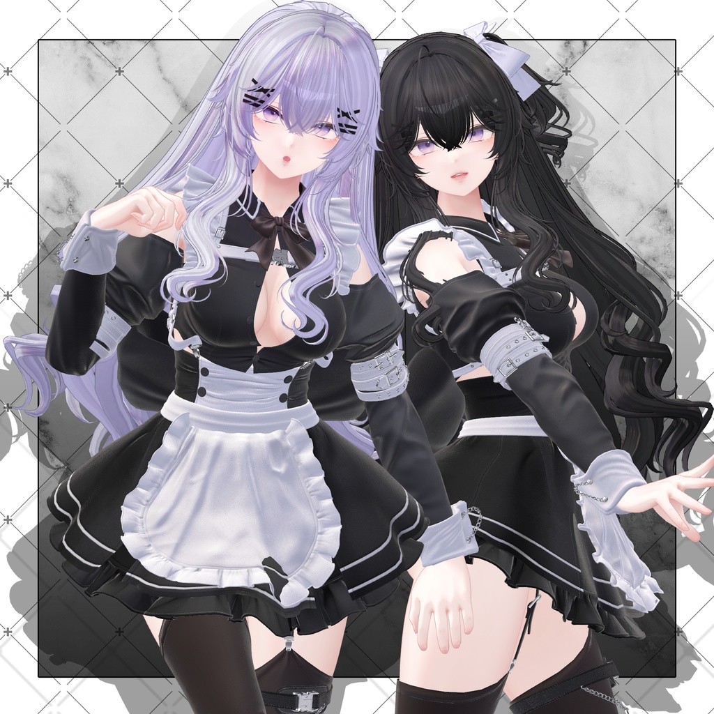 【VRC想定】Criada Two Side Twin Tail Hair ✖ Chocolate rice