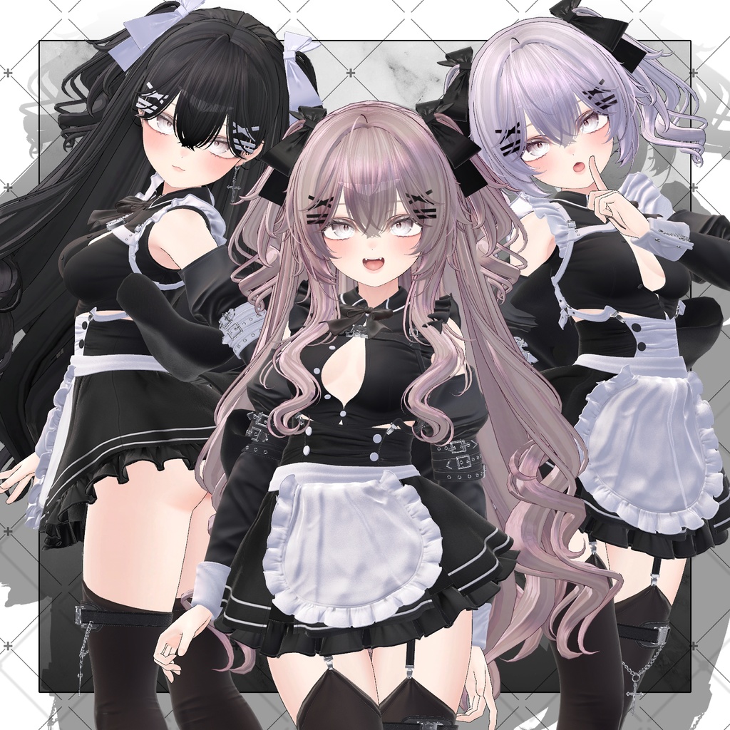 【VRC想定】Criada Two Side Twin Tail Hair ✖ Chocolate rice