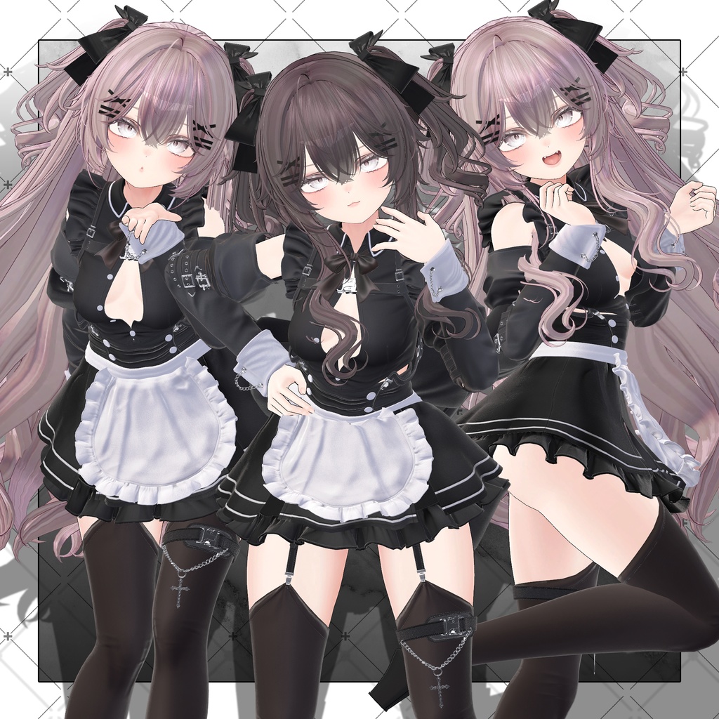 【VRC想定】Criada Two Side Twin Tail Hair ✖ Chocolate rice