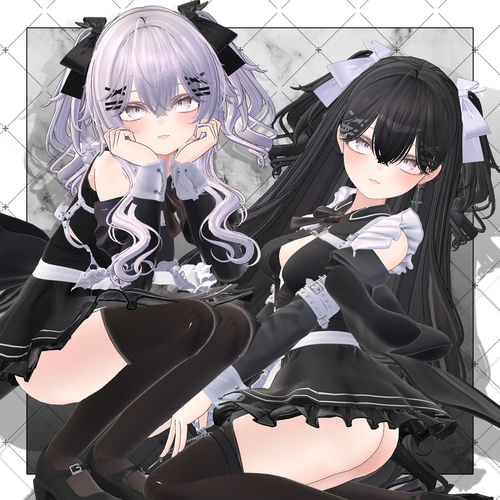 【VRC想定】Criada Two Side Twin Tail Hair ✖ Chocolate rice