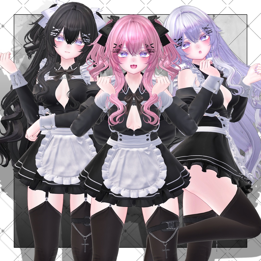 【VRC想定】Criada Two Side Twin Tail Hair ✖ Chocolate rice