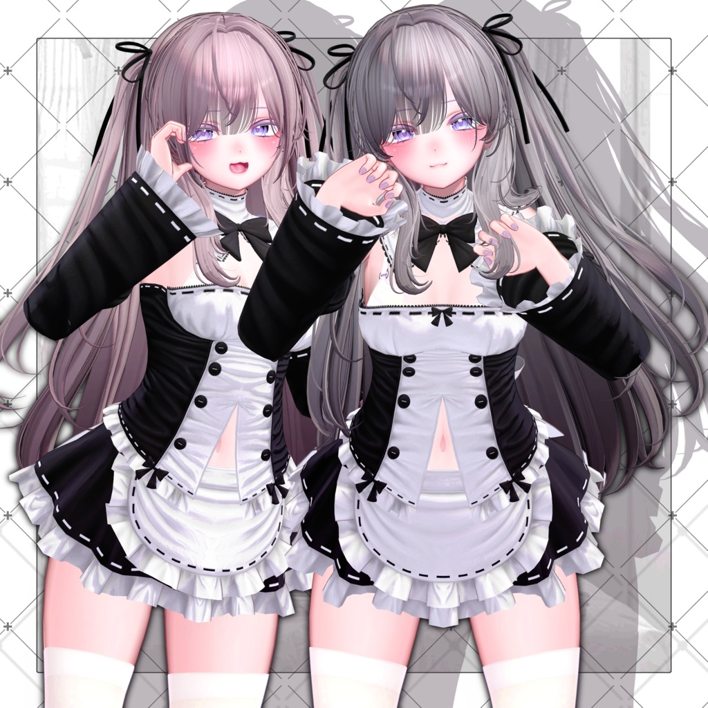 【VRC想定】Squirrel Two Side Twin Tail Hair