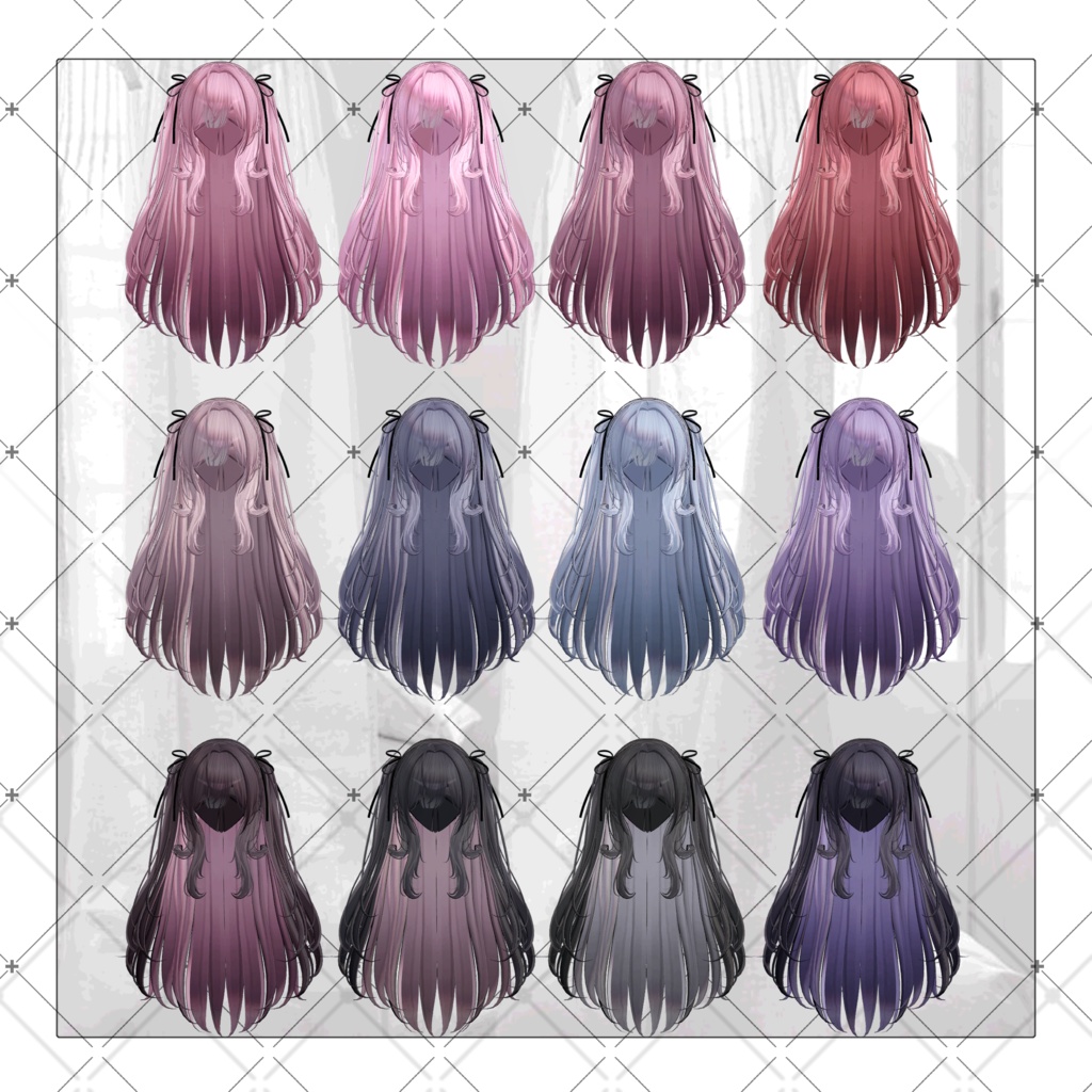 【VRC想定】Squirrel Two Side Twin Tail Hair