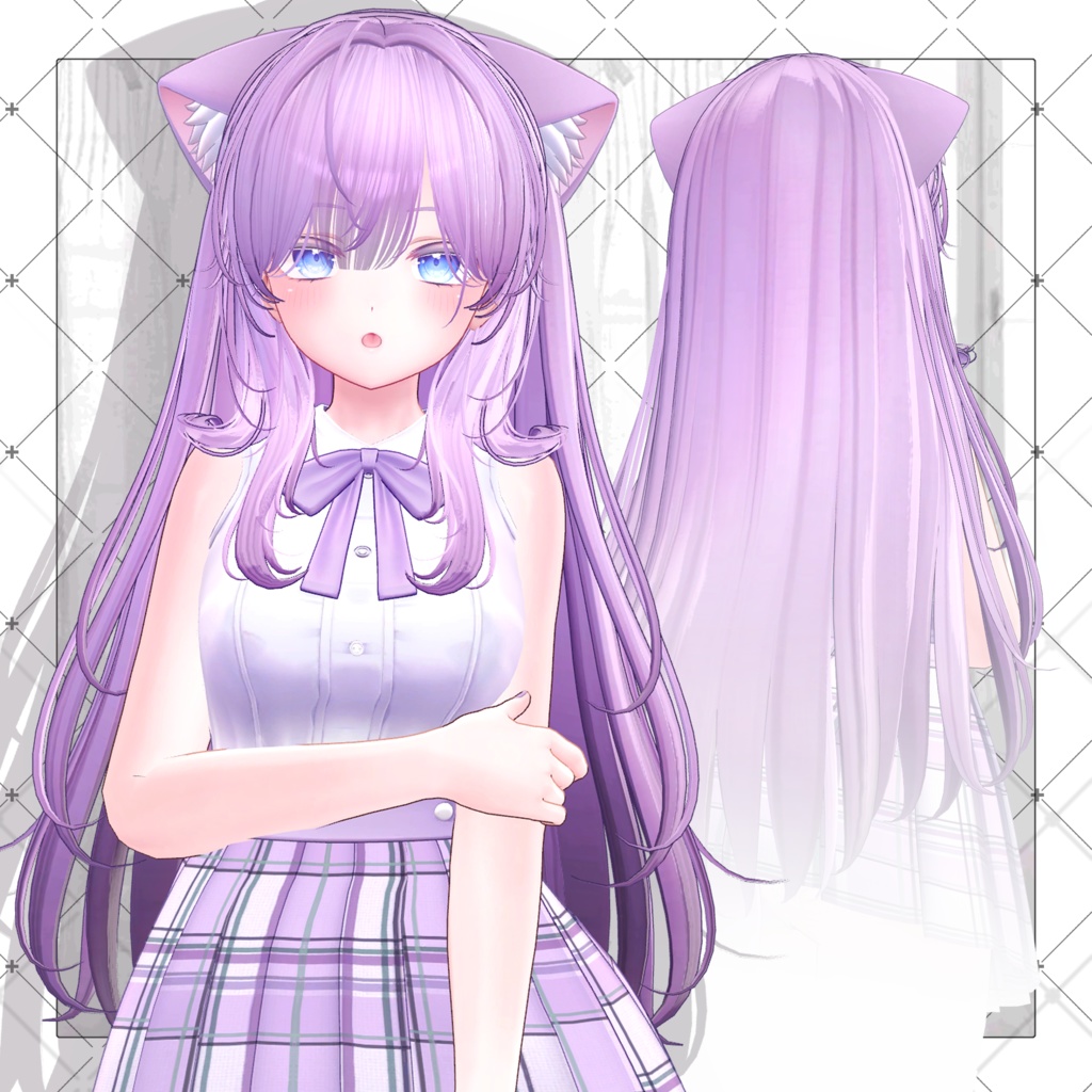 【VRC想定】Squirrel Two Side Twin Tail Hair