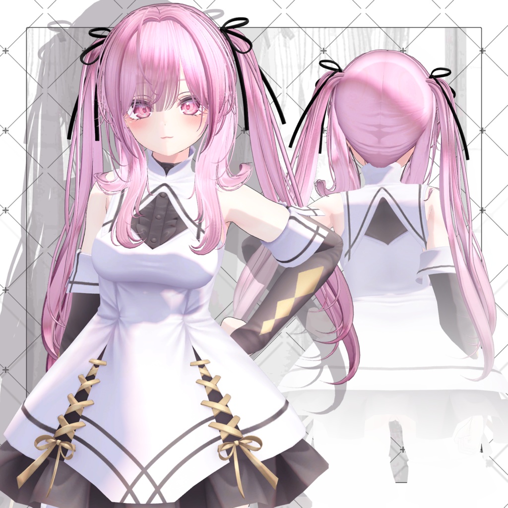 【VRC想定】Squirrel Two Side Twin Tail Hair