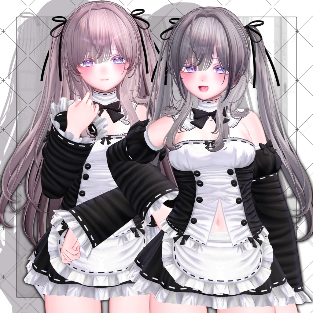 【VRC想定】Squirrel Two Side Twin Tail Hair