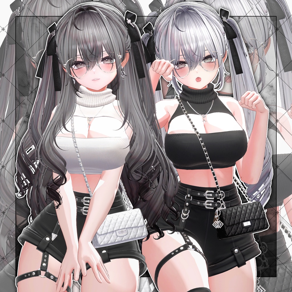 【VRC想定】Lilith Two Side Twin Tail Hair