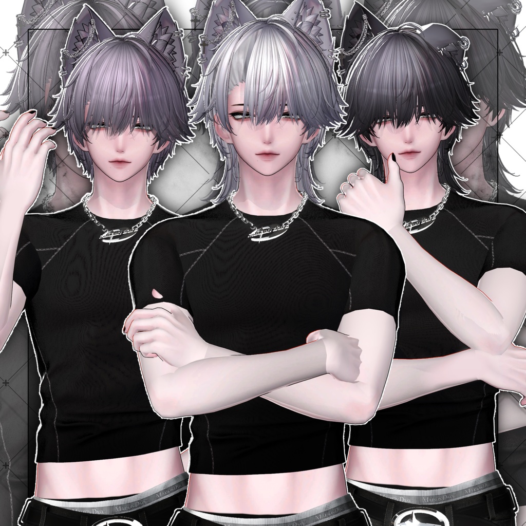 【VRC想定】Lilvaxell Short wolf Hair