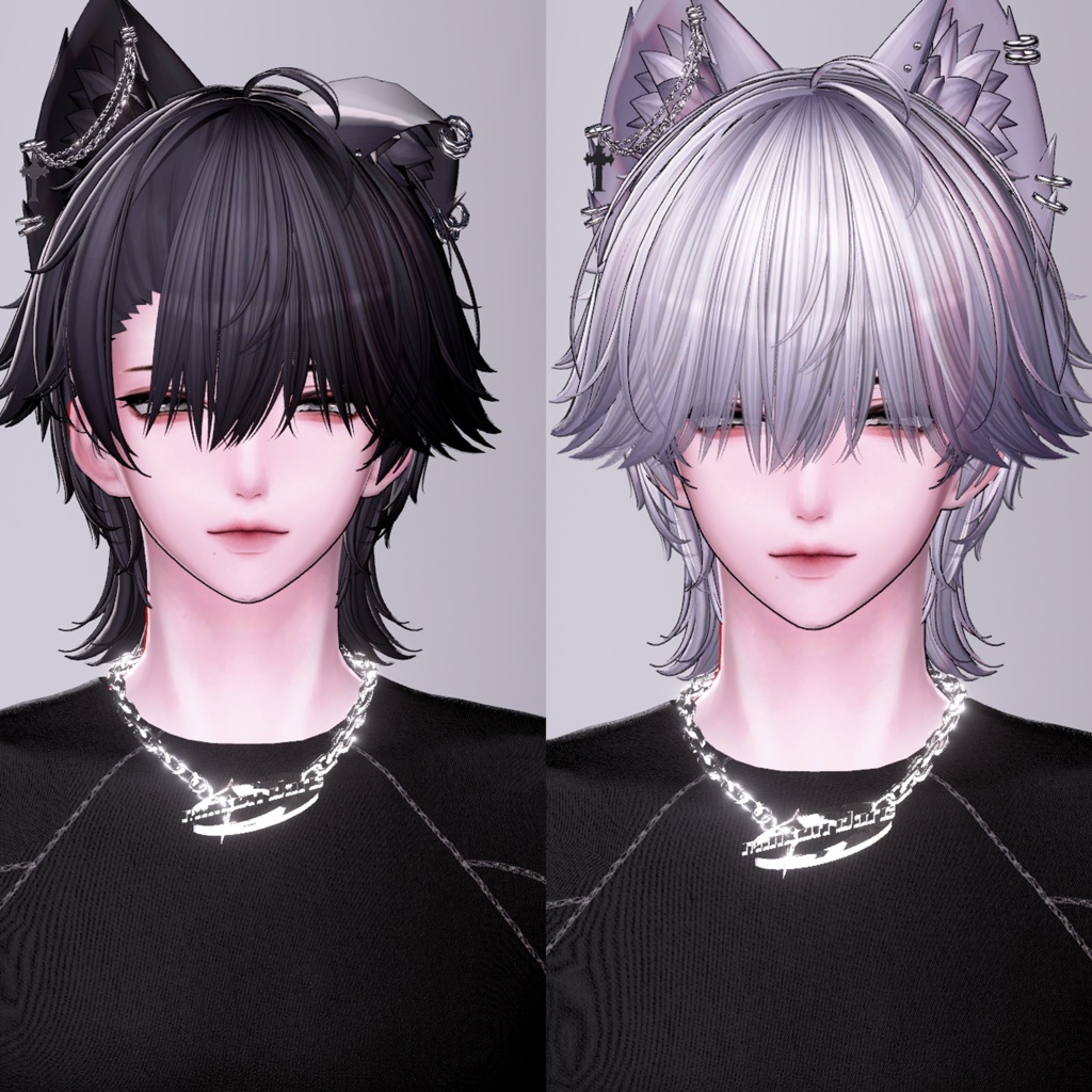 VRC想定】Lilvaxell Short wolf Hair - GLAY Unknown - BOOTH