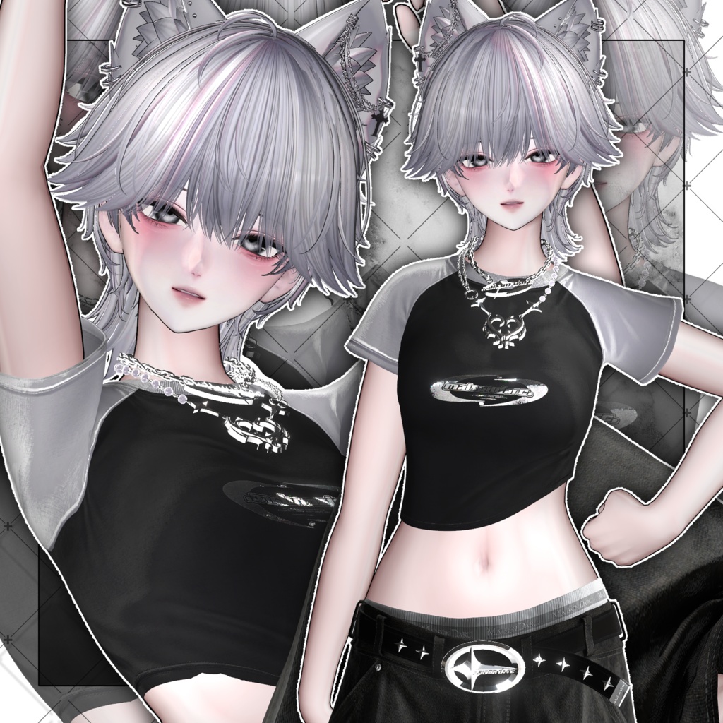【VRC想定】Lilvaxell Short wolf Hair