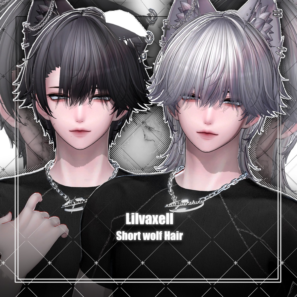 【VRC想定】Lilvaxell Short wolf Hair