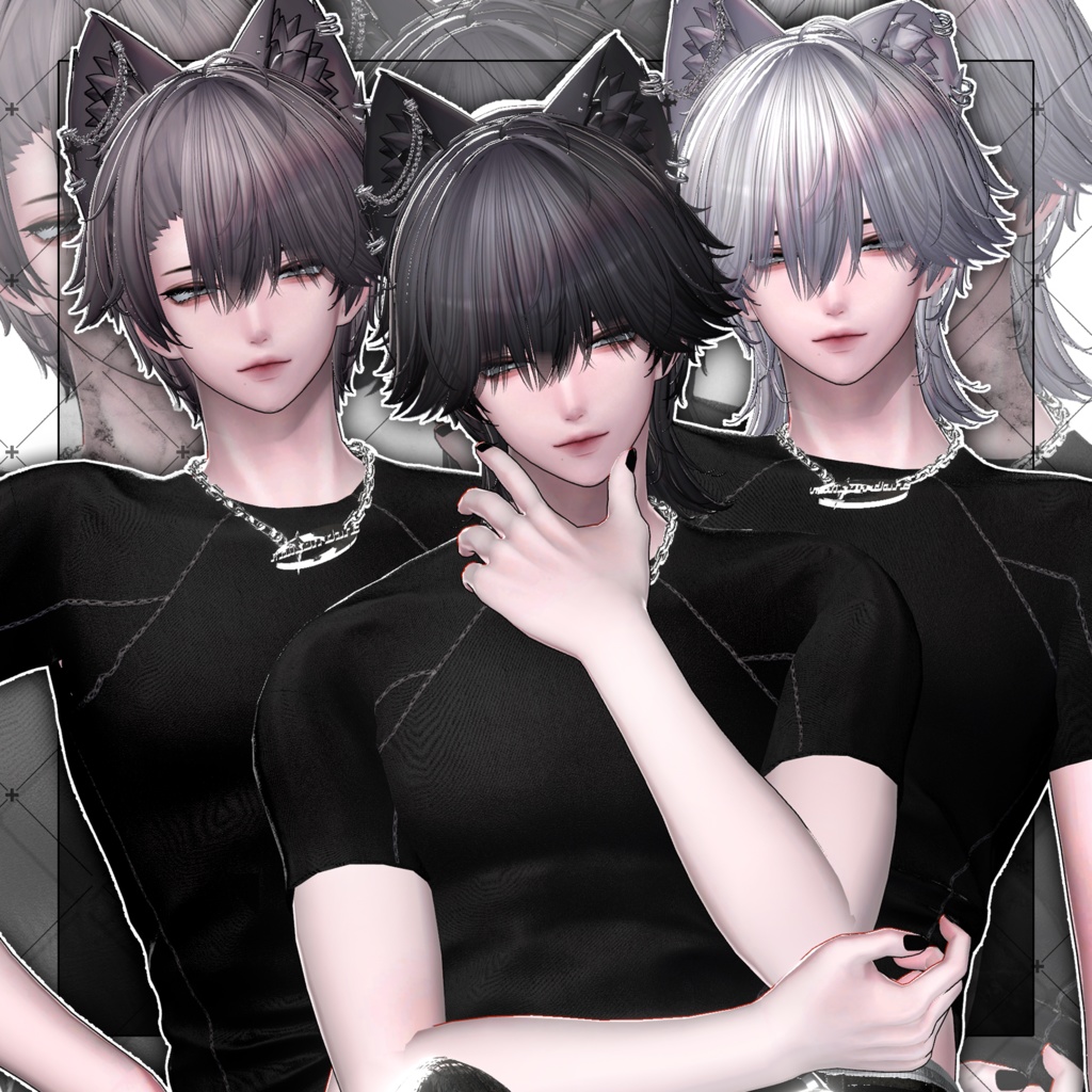 【VRC想定】Lilvaxell Short wolf Hair