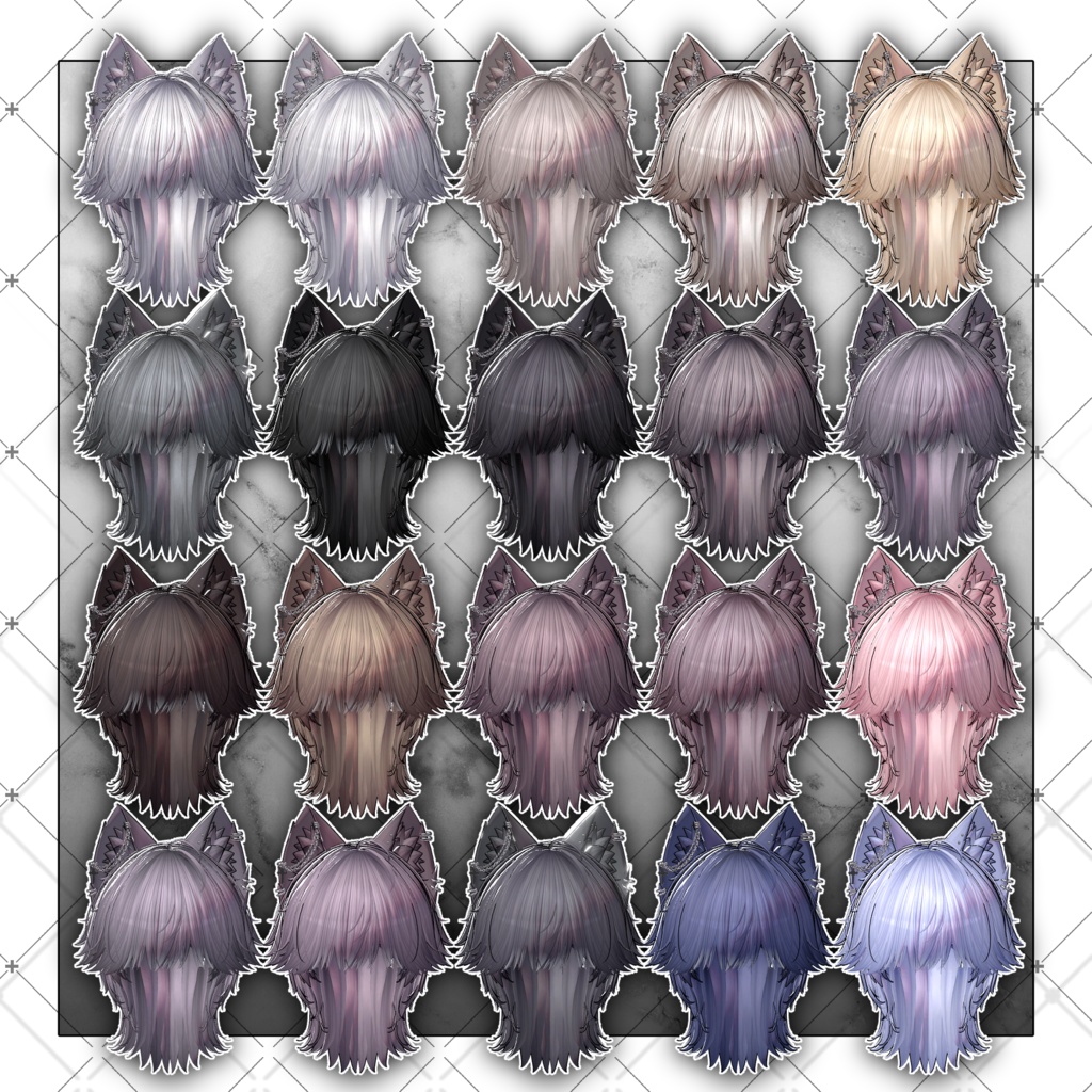 【VRC想定】Lilvaxell Short wolf Hair