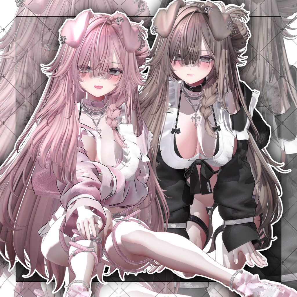 【VRC想定】101 Dalmatian bunz Hair