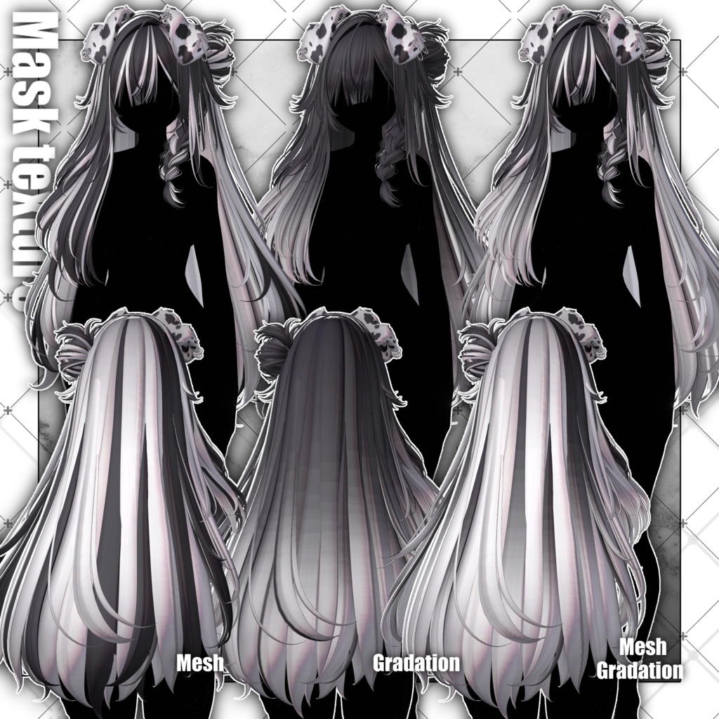 【VRC想定】101 Dalmatian bunz Hair