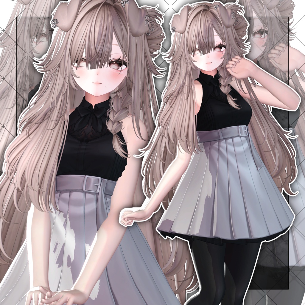 【VRC想定】101 Dalmatian bunz Hair