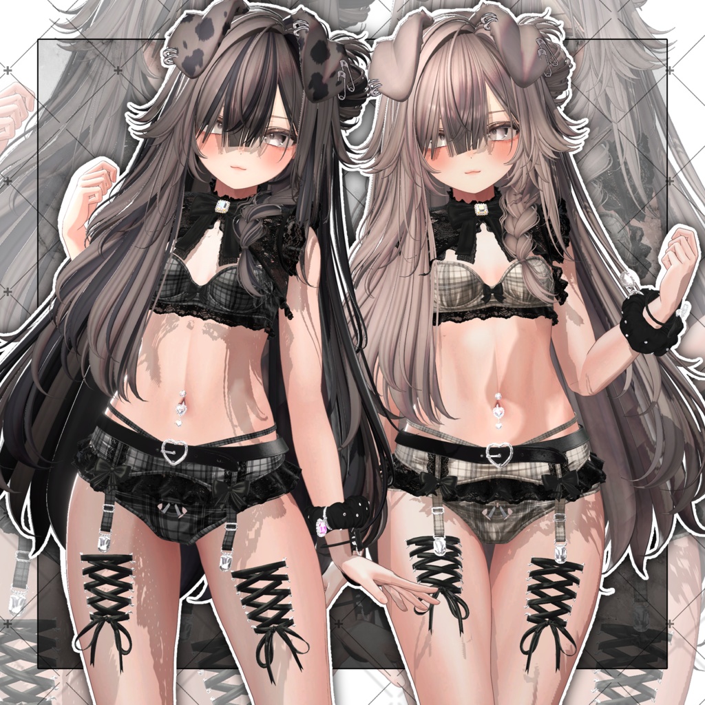 【VRC想定】101 Dalmatian bunz Hair